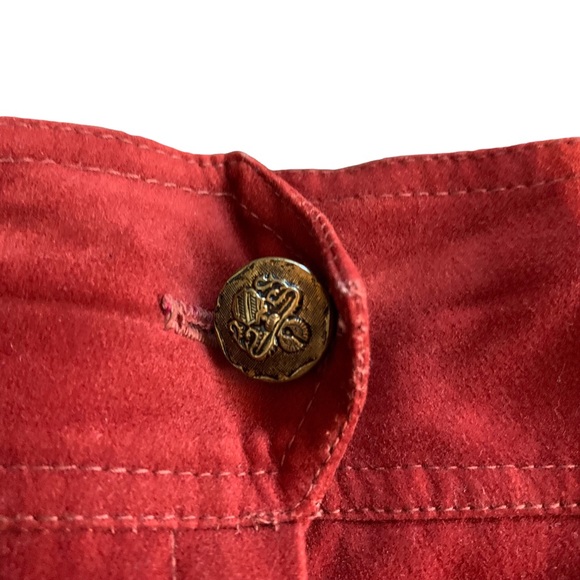 Vintage 70s Red Suede Suit - Picture 10 of 16